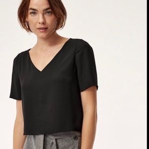 Aritzia Babaton Randy Blouse - Black, sz small